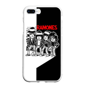Чехол для iPhone 7Plus/8 Plus матовый с принтом Ramones 1 , Силикон | Область печати: задняя сторона чехла, без боковых панелей | Тематика изображения на принте: joey ramone | punk | джоуи рамон | панк | рамонез | рамонес