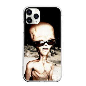 Чехол для iPhone 11 Pro матовый с принтом Пришелец , Силикон |  | инопланетянин | космос | очки | пришелец