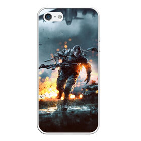 Чехол для iPhone 5/5S матовый с принтом Battlefield , Силикон | Область печати: задняя сторона чехла, без боковых панелей | battlefield | батла | батлфилд | игра