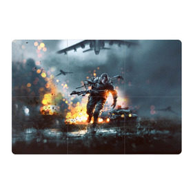 Магнитный плакат 3Х2 с принтом Battlefield , Полимерный материал с магнитным слоем | 6 деталей размером 9*9 см | battlefield | батла | батлфилд | игра