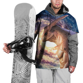 Накидка на куртку 3D с принтом Пришелец , 100% полиэстер |  | взгляд | вселенная | инопланетянин | космос | пришелец