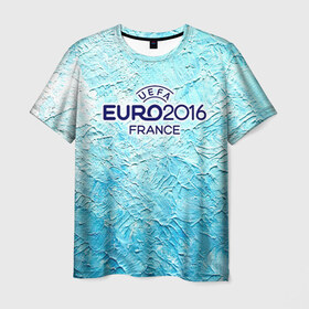 Мужская футболка 3D с принтом Евро 2016 3 , 100% полиэфир | прямой крой, круглый вырез горловины, длина до линии бедер | 