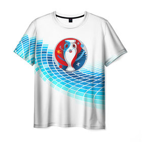 Мужская футболка 3D с принтом Евро 2016 4 , 100% полиэфир | прямой крой, круглый вырез горловины, длина до линии бедер | 