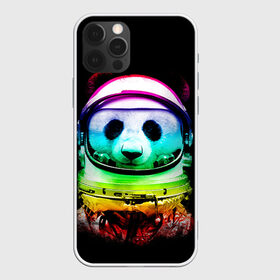 Чехол для iPhone 12 Pro Max с принтом Панда космонавт , Силикон |  | Тематика изображения на принте: астронавт | звезды | космонавт | космос | панда | радуга