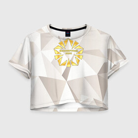 Женская футболка 3D укороченная с принтом Бессмертный полк 3 , 100% полиэстер | круглая горловина, длина футболки до линии талии, рукава с отворотами | 9 мая