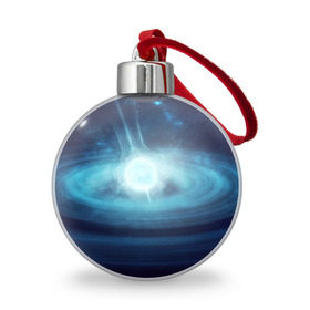 Ёлочный шар с принтом Пульсар , Пластик | Диаметр: 77 мм | Тематика изображения на принте: космос