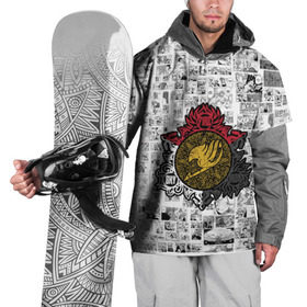 Накидка на куртку 3D с принтом Fairy Tail - Fire & Sky & Iron , 100% полиэстер |  | Тематика изображения на принте: fairy | tail | грей | лого | логотип | люси | нацу | эрза
