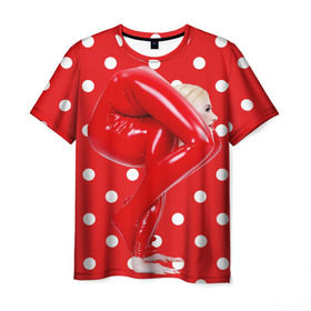 Мужская футболка 3D с принтом Гибкость , 100% полиэфир | прямой крой, круглый вырез горловины, длина до линии бедер | белый | германия | гибкость | горошек | девушка | красный | латекс | юлия гюнтель
