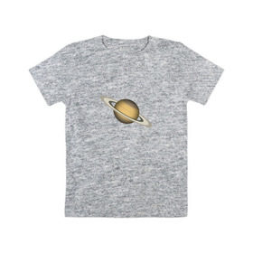 Детская футболка хлопок с принтом Сатурн - Saturn , 100% хлопок | круглый вырез горловины, полуприлегающий силуэт, длина до линии бедер | космос | планета | сатурн