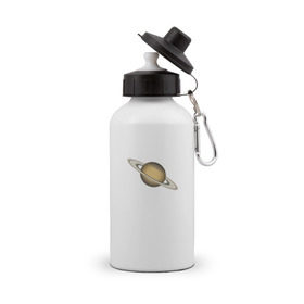 Бутылка спортивная с принтом Сатурн - Saturn , металл | емкость — 500 мл, в комплекте две пластиковые крышки и карабин для крепления | космос | планета | сатурн