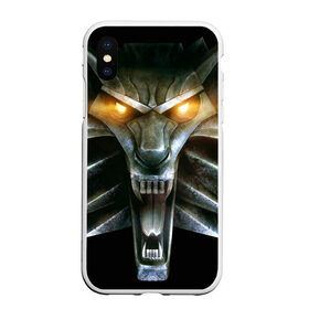 Чехол для iPhone XS Max матовый с принтом Волк , Силикон | Область печати: задняя сторона чехла, без боковых панелей | волк | железный | зверь | койот | металл | серебро