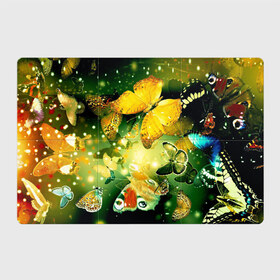 Магнитный плакат 3Х2 с принтом Бабочки , Полимерный материал с магнитным слоем | 6 деталей размером 9*9 см | разноцветный | яркие
