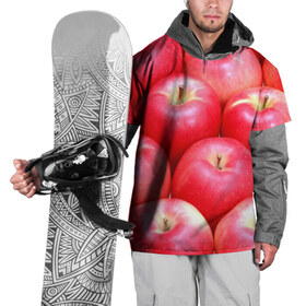Накидка на куртку 3D с принтом Яблоки , 100% полиэстер |  | красные | плоды | уражай | фрукты | яблоки