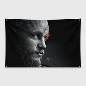 Флаг-баннер с принтом Викинги , 100% полиэстер | размер 67 х 109 см, плотность ткани — 95 г/м2; по краям флага есть четыре люверса для крепления | vikings | викинги