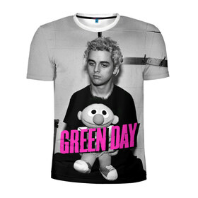 Мужская футболка 3D спортивная с принтом Green Day , 100% полиэстер с улучшенными характеристиками | приталенный силуэт, круглая горловина, широкие плечи, сужается к линии бедра | green day | грин дей | зеленый день