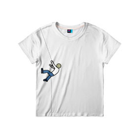 Детская футболка 3D с принтом Скалолаз , 100% гипоаллергенный полиэфир | прямой крой, круглый вырез горловины, длина до линии бедер, чуть спущенное плечо, ткань немного тянется | рисунок | скалолаз | человечки