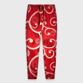 Мужские брюки 3D с принтом Background , 100% полиэстер | манжеты по низу, эластичный пояс регулируется шнурком, по бокам два кармана без застежек, внутренняя часть кармана из мелкой сетки | hearts | red | romantic | valentine | прикольные | сердечки | фон