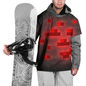 Накидка на куртку 3D с принтом Редстоун , 100% полиэстер |  | Тематика изображения на принте: красная руда | майнкрафт