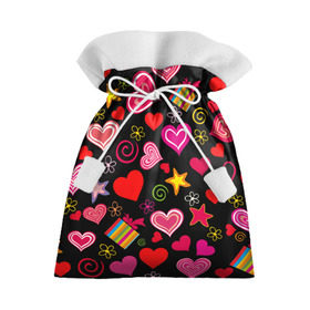Подарочный 3D мешок с принтом Любовь , 100% полиэстер | Размер: 29*39 см | love is | любовь | подарки | сердца