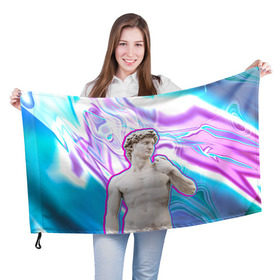 Флаг 3D с принтом Статуя Давида , 100% полиэстер | плотность ткани — 95 г/м2, размер — 67 х 109 см. Принт наносится с одной стороны | hipster | swag | давид | искусство | свег | свэг | статуя давида | хипстер | хисптеры