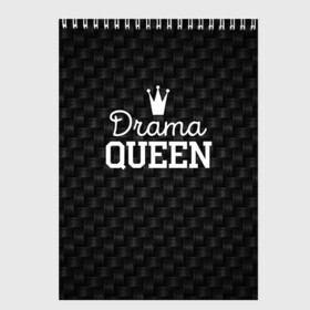 Скетчбук с принтом Drama queen , 100% бумага
 | 48 листов, плотность листов — 100 г/м2, плотность картонной обложки — 250 г/м2. Листы скреплены сверху удобной пружинной спиралью | drama | drama queen | hipster | queen | swag | свег | свэг | хипстер | хисптеры