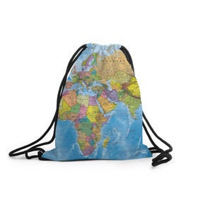 Рюкзак-мешок 3D с принтом Карта , 100% полиэстер | плотность ткани — 200 г/м2, размер — 35 х 45 см; лямки — толстые шнурки, застежка на шнуровке, без карманов и подкладки | map | world | глобус | мир | россия