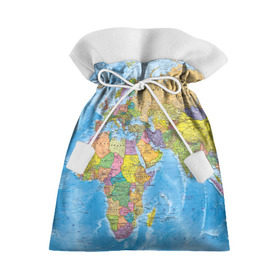 Подарочный 3D мешок с принтом Карта , 100% полиэстер | Размер: 29*39 см | map | world | глобус | мир | россия