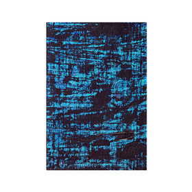 Обложка для паспорта матовая кожа с принтом Джинсовый , натуральная матовая кожа | размер 19,3 х 13,7 см; прозрачные пластиковые крепления | blue | grunge | джинсы | краска