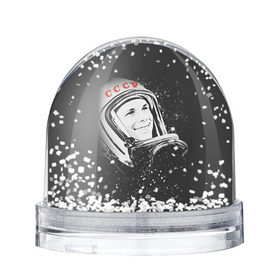 Снежный шар с принтом Гагарин 6 , Пластик | Изображение внутри шара печатается на глянцевой фотобумаге с двух сторон | 12 апреля | гагарин | день космонавтики | космонавт | космонавтика | космос | юра | юрий