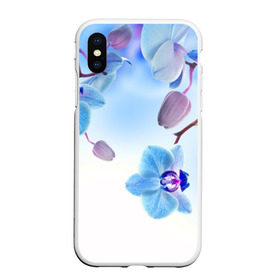 Чехол для iPhone XS Max матовый с принтом Голубая орхидея , Силикон | Область печати: задняя сторона чехла, без боковых панелей | голубая орхидея | красота | орхидеи | природа | цветок | цветочек | цветы