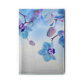 Обложка для автодокументов с принтом Голубая орхидея , натуральная кожа |  размер 19,9*13 см; внутри 4 больших “конверта” для документов и один маленький отдел — туда идеально встанут права | Тематика изображения на принте: голубая орхидея | красота | орхидеи | природа | цветок | цветочек | цветы