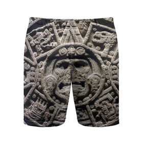 Мужские шорты 3D спортивные с принтом Календарь ацтеков ,  |  | ацтеки | история | календарь | круги