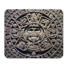 Коврик для мышки прямоугольный с принтом Календарь ацтеков , натуральный каучук | размер 230 х 185 мм; запечатка лицевой стороны | Тематика изображения на принте: ацтеки | история | календарь | круги