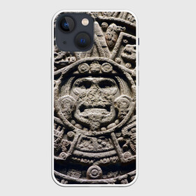 Чехол для iPhone 13 mini с принтом Календарь ацтеков ,  |  | ацтеки | история | календарь | круги