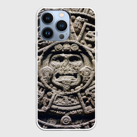 Чехол для iPhone 13 Pro с принтом Календарь ацтеков ,  |  | Тематика изображения на принте: ацтеки | история | календарь | круги