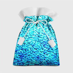 Подарочный 3D мешок с принтом Вода , 100% полиэстер | Размер: 29*39 см | Тематика изображения на принте: blue | арт | вода | волны | новые | прикольные | текстуры
