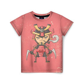 Детская футболка 3D с принтом Самурай , 100% гипоаллергенный полиэфир | прямой крой, круглый вырез горловины, длина до линии бедер, чуть спущенное плечо, ткань немного тянется | ninja | samurai | мудрость | ниндзя | самурай