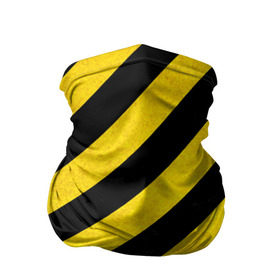 Бандана-труба 3D с принтом Полоски , 100% полиэстер, ткань с особыми свойствами — Activecool | плотность 150‒180 г/м2; хорошо тянется, но сохраняет форму | абстракция | желтый | линии | полоски | черный