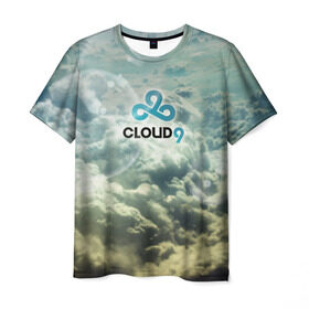 Мужская футболка 3D с принтом Cloud 9 , 100% полиэфир | прямой крой, круглый вырез горловины, длина до линии бедер | cloud 9 | counter | csgo | strike | team