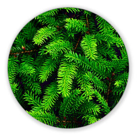 Коврик круглый с принтом Ёлка , резина и полиэстер | круглая форма, изображение наносится на всю лицевую часть | green | дерево | елка | зеленый | природа