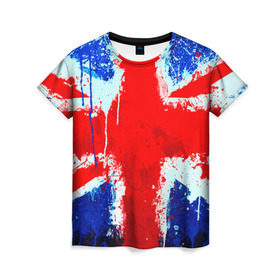 Женская футболка 3D с принтом Англия , 100% полиэфир ( синтетическое хлопкоподобное полотно) | прямой крой, круглый вырез горловины, длина до линии бедер | англия | краска | модные | популярные | прикольные | стена | флаг