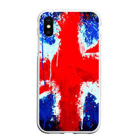 Чехол для iPhone XS Max матовый с принтом Англия , Силикон | Область печати: задняя сторона чехла, без боковых панелей | англия | краска | модные | популярные | прикольные | стена | флаг