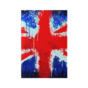 Обложка для паспорта матовая кожа с принтом Англия , натуральная матовая кожа | размер 19,3 х 13,7 см; прозрачные пластиковые крепления | англия | краска | модные | популярные | прикольные | стена | флаг