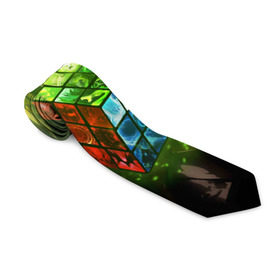 Галстук 3D с принтом Рубик , 100% полиэстер | Длина 148 см; Плотность 150-180 г/м2 | Тематика изображения на принте: dota | dota 2 | rubick | дота | дотан | раки
