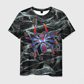 Мужская футболка 3D с принтом Broodmother , 100% полиэфир | прямой крой, круглый вырез горловины, длина до линии бедер | Тематика изображения на принте: broodmother | dota 2 | паук | чёрная паучиха
