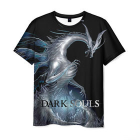 Мужская футболка 3D с принтом Dark Souls 2 , 100% полиэфир | прямой крой, круглый вырез горловины, длина до линии бедер | dark souls | praise the sun | you died | дарк соулс | темные души