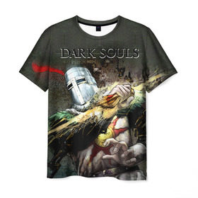Мужская футболка 3D с принтом Dark Souls 5 , 100% полиэфир | прямой крой, круглый вырез горловины, длина до линии бедер | dark souls | praise the sun | you died | дарк соулс