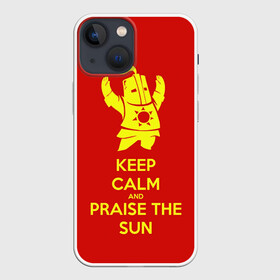 Чехол для iPhone 13 mini с принтом Keep calm and praise the sun ,  |  | dark souls