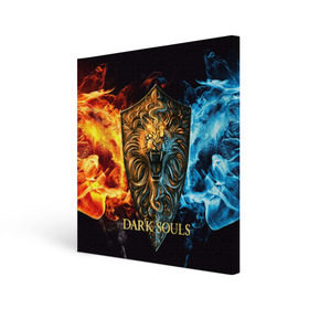 Холст квадратный с принтом Dark Souls 11 , 100% ПВХ |  | dark souls | praise the sun | you died | дарк соулс