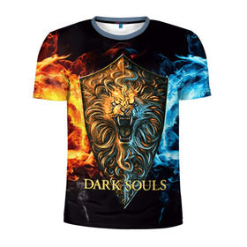Мужская футболка 3D спортивная с принтом Dark Souls 11 , 100% полиэстер с улучшенными характеристиками | приталенный силуэт, круглая горловина, широкие плечи, сужается к линии бедра | Тематика изображения на принте: dark souls | praise the sun | you died | дарк соулс